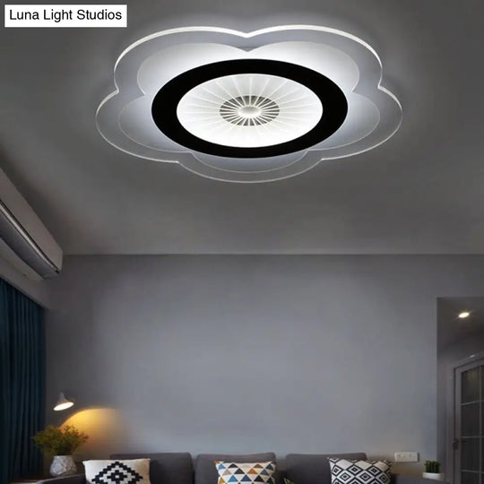 Kids Led Flower Ceiling Light For Study Room - Energy-Efficient And Eye-Caring White / 17