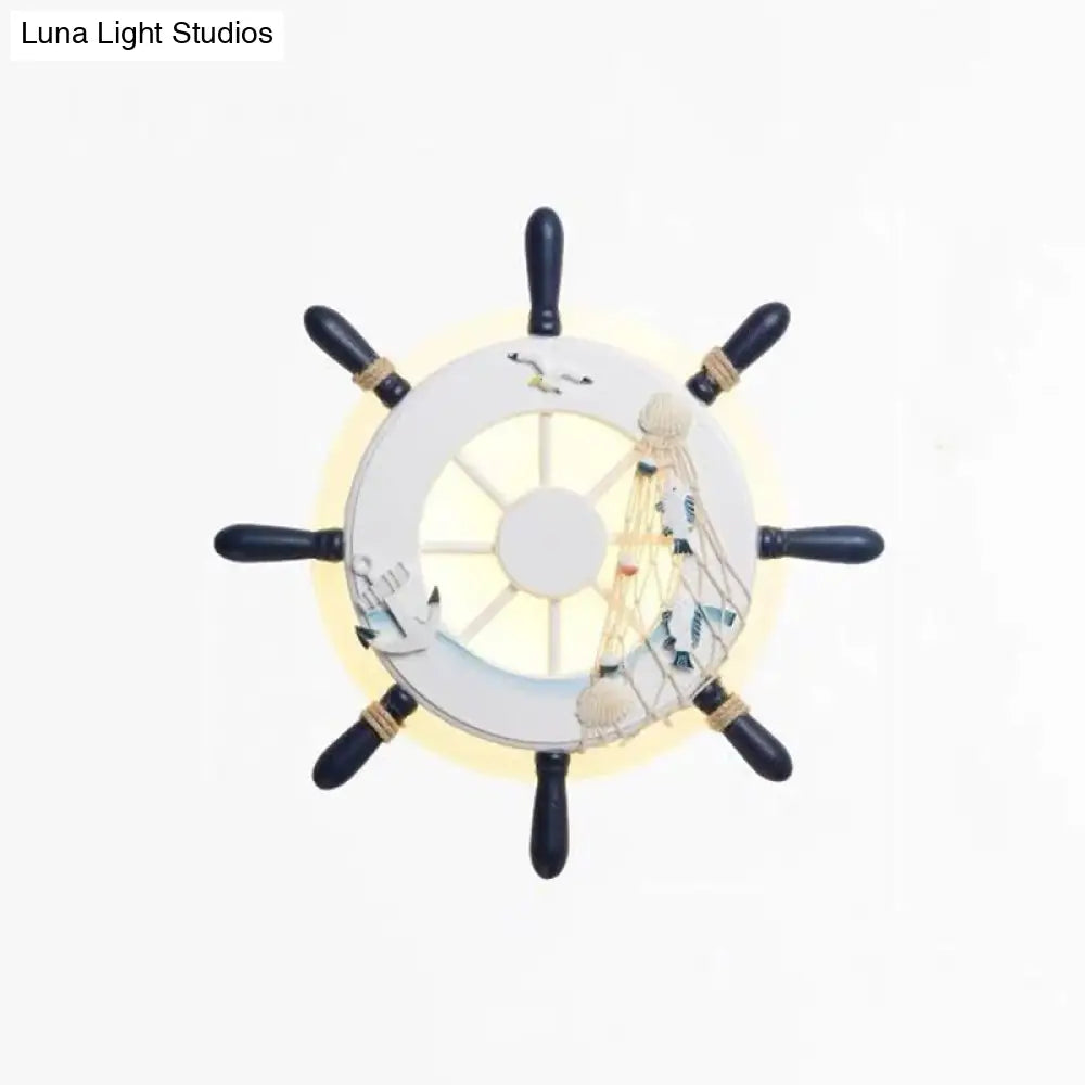 Kids Led Wall Light Fixture With White Shade For Kindergarten And Play Areas