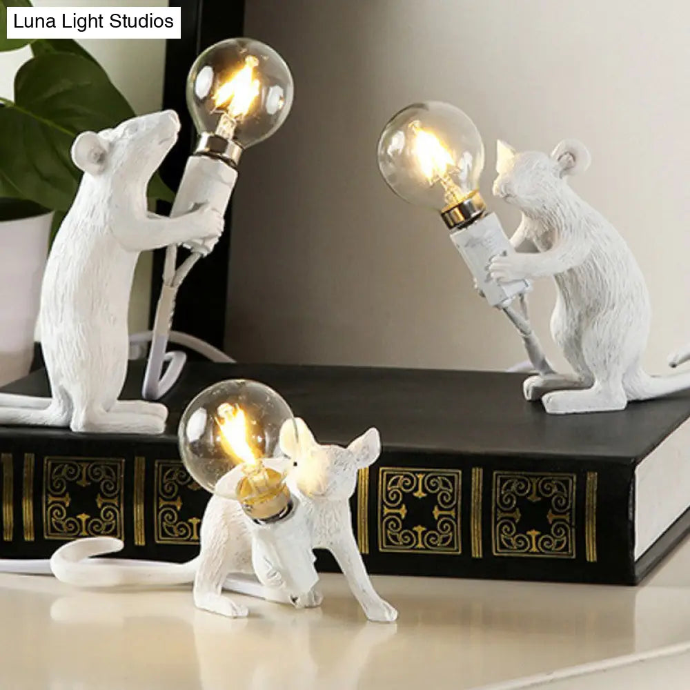 Kids Night Stand Lamp - Mini Mouse Shaped Table Light (Resin) With 1 Head Novelty Bedroom Lighting