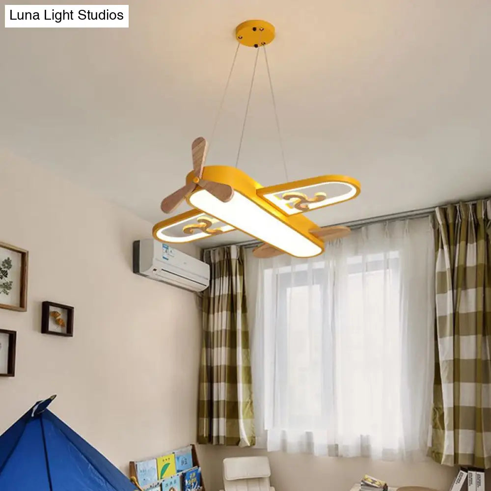 Kids’ Plane Acrylic Hanging Lamp Led Chandelier For Bedrooms