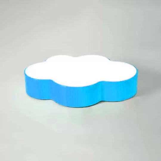 Kids Room Candy Colored Cloud Flush Ceiling Light - Cartoon Acrylic Lamp Blue / 18’ White