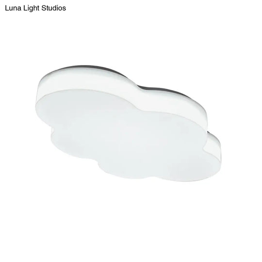 Kids Room Cartoon Led Cloud Ceiling Light In Acrylic Flushmount Design White/Red/Yellow