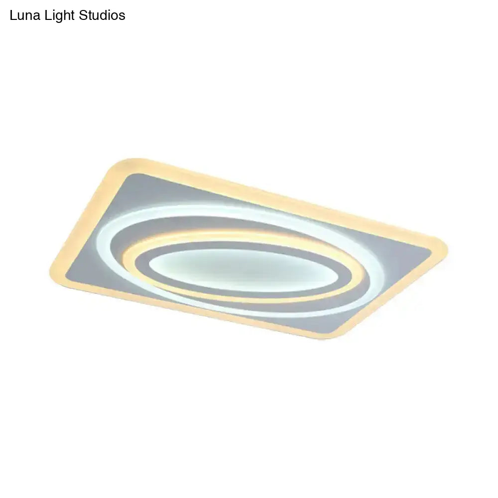 Kids Room Led Ceiling Light - Spacetime Wormhole Flush Mount Acrylic (21.5’ 38’ 47’) Modern