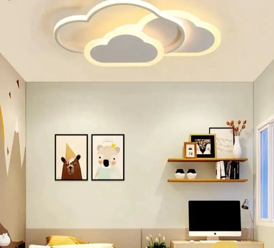 Kids Room Led Chandelier Light For Baby Bedroom New Modern Lamp With Remote Control White Pink