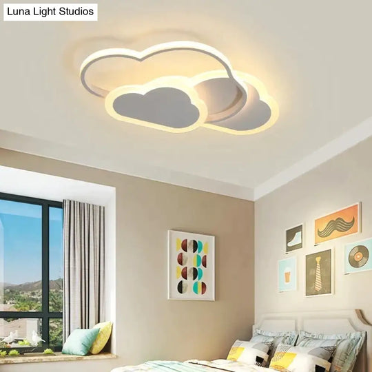 Kids Room Led Chandelier Light For Baby Bedroom New Modern Lamp With Remote Control White Pink