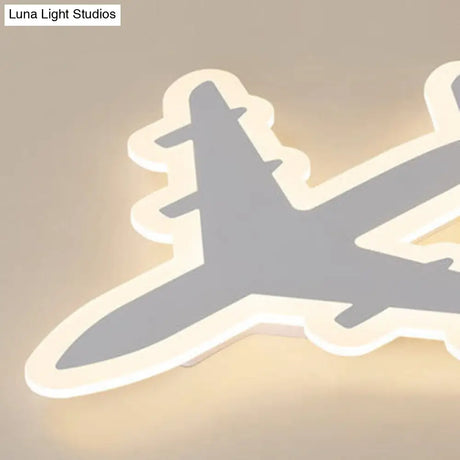 Kids White Led Acrylic Flushmount Ceiling Light For Bedroom - Surface Mount Lighting Fixture