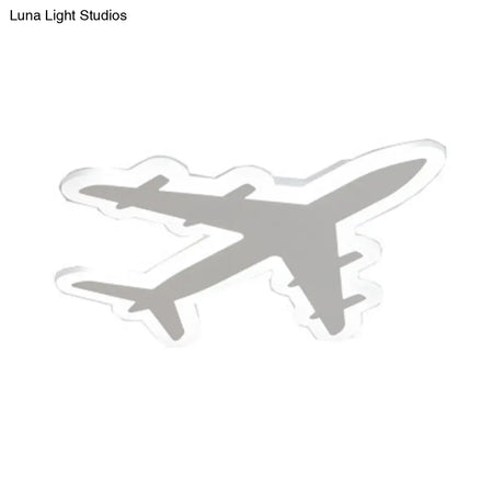 Kids White Led Acrylic Flushmount Ceiling Light For Bedroom - Surface Mount Lighting Fixture