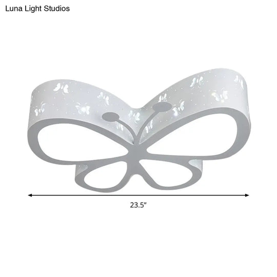 Kindergarten Butterfly Ceiling Light - Cartoon Led Flush Mount Fixture