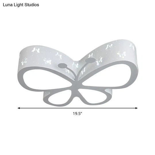 Kindergarten Butterfly Ceiling Light - Cartoon Led Flush Mount Fixture