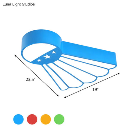Kindergarten Ceiling Mounted Led Light For Kids’ Badminton Room (Blue/Green/Red)