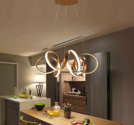 Kitchen Fixture Pendant Lights For Dining Kitchen Room Gold Aluminum Body Hanging Lamp Indoor Fixture Luminaire Lamparas Abajur