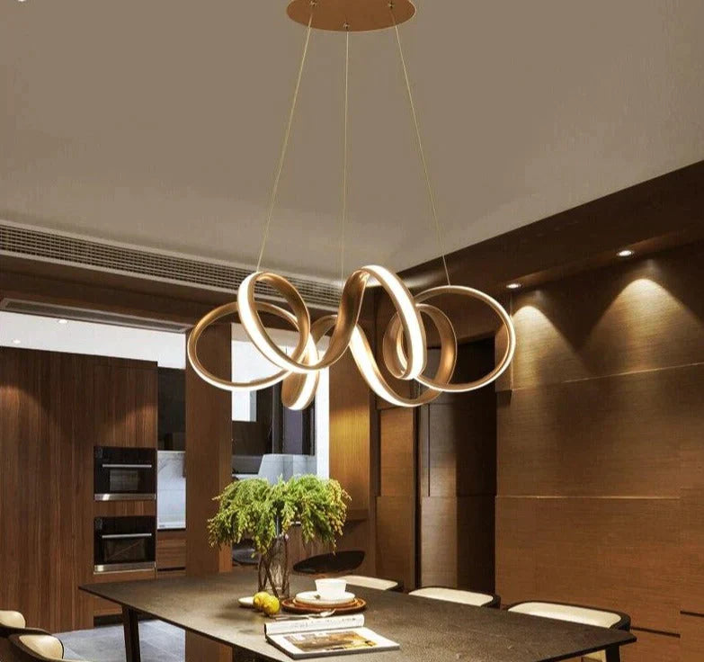 Kitchen Fixture Pendant Lights For Dining Kitchen Room Gold Aluminum Body Hanging Lamp Indoor Fixture Luminaire Lamparas Abajur
