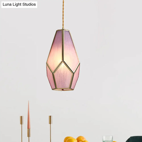 Korean Garden Flowerbud/Scalloped/Asteroidea Pink Glass Pendant Light - Stunning Head Suspension