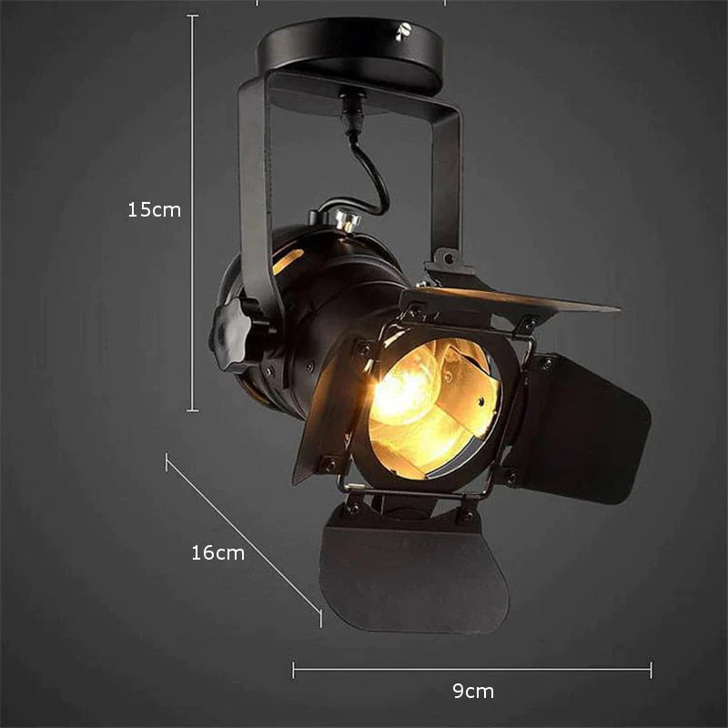 Lacey - Retro Industrial LED Ceiling Light E27 Bulb Indoor LED Spot Lamp for Coffee Shop Clothing Store Bar Art Exhibition Studio