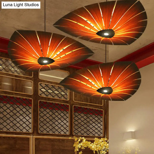 Large Leaf Shape Suspension Light For Restaurant Chandelier Lighting Pendant