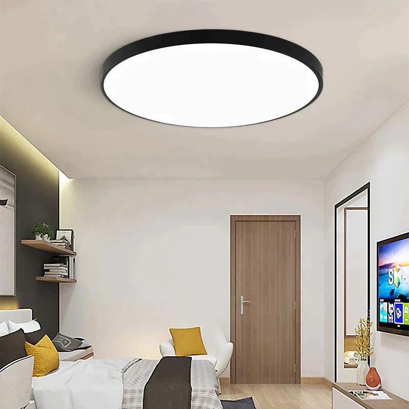Lauren- Led Ceiling Light Acryl Alloy Modern Lamp Living Room Lighting Round & Square 3Cm Super Thin