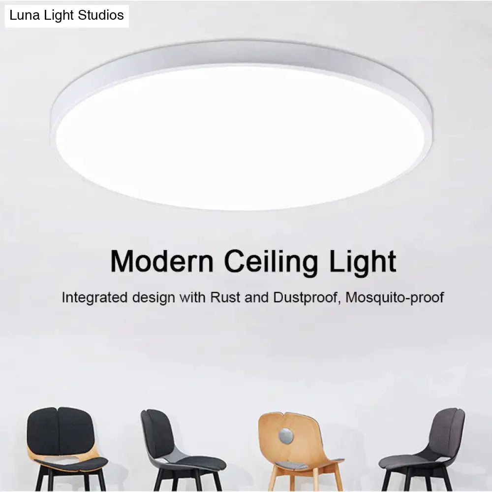 Lauren- Led Ceiling Light Acryl Alloy Modern Lamp Living Room Lighting Round & Square 3Cm Super