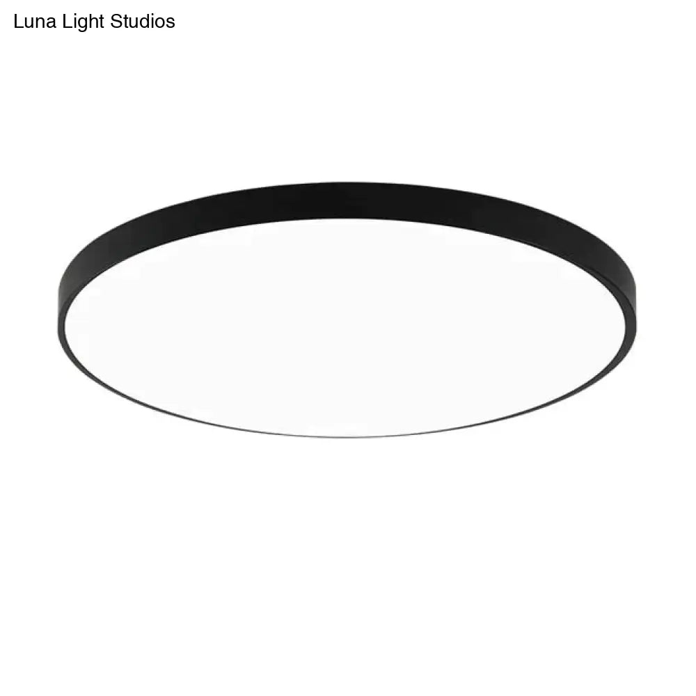 Lauren- Led Ceiling Light Acryl Alloy Modern Lamp Living Room Lighting Round & Square 3Cm Super Thin