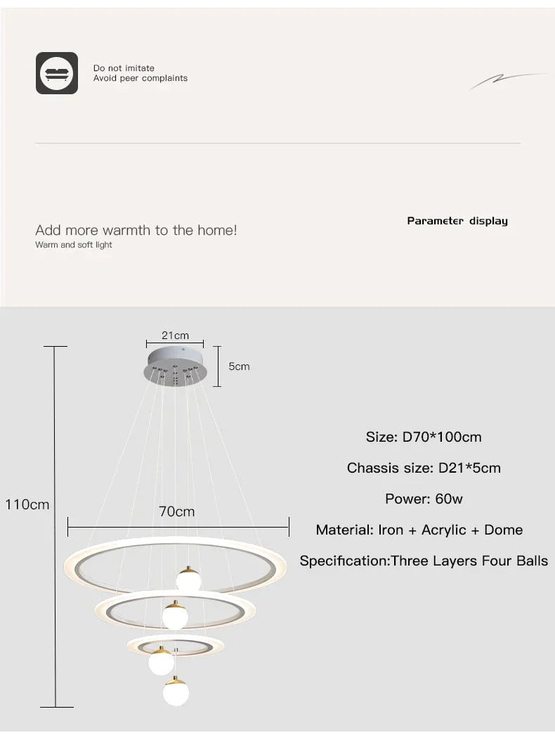 Laya - Minimalist Led Ring Pendant Light