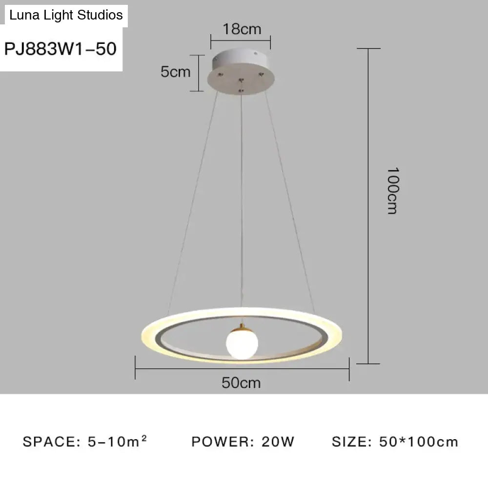 Laya - Minimalist Led Ring Pendant Light Pj883W1-50 / Ac80-265V Brightness Dimmable