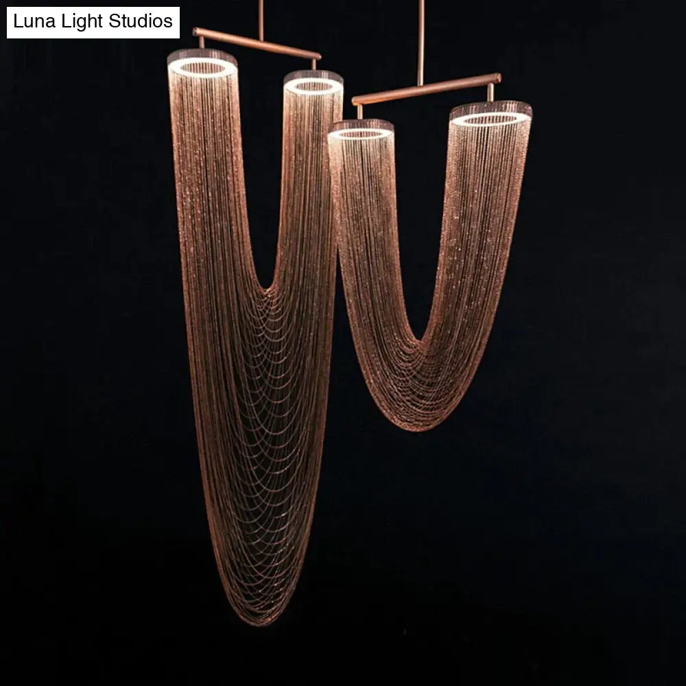 Leah - Led Retro American Iron Chain Pendant Lamp Pendant Light