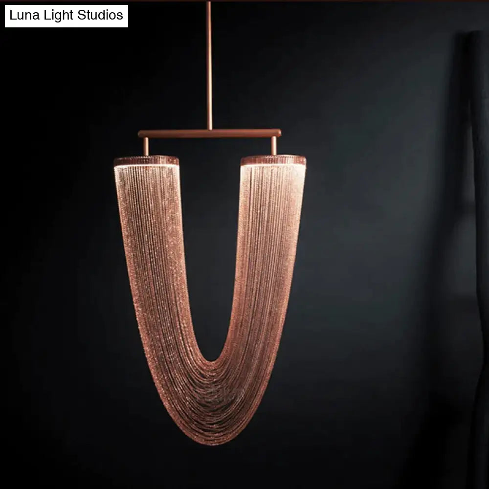 Leah - Led Retro American Iron Chain Pendant Lamp Pendant Light