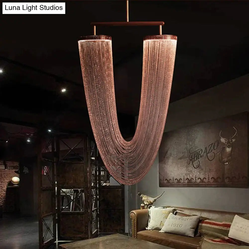 Leah - Led Retro American Iron Chain Pendant Lamp Pendant Light