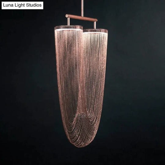 Leah - Led Retro American Iron Chain Pendant Lamp Pendant Light