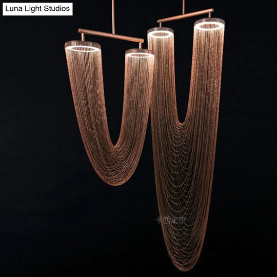 Leah - Led Retro American Iron Chain Pendant Lamp Pendant Light