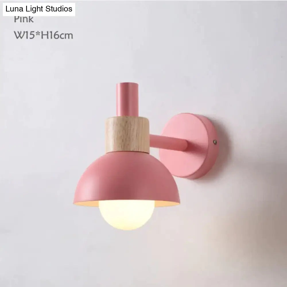 Leanne | Wooden Wall Lamp Pink