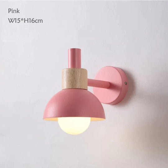 Leanne | Wooden Wall Lamp Pink