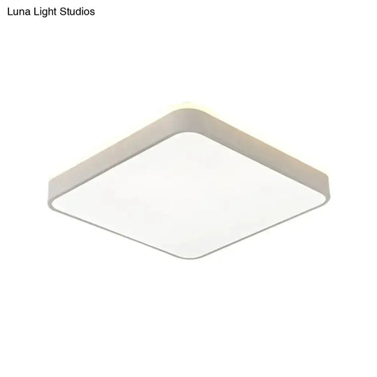 Led Acrylic Ceiling Lamp: Modern Simplicity Flush-Mounted Grey/White Warm/White Light - Bedroom