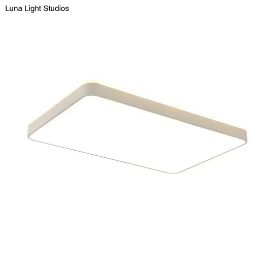 Led Acrylic Ceiling Lamp: Modern Simplicity Flush-Mounted Grey/White Warm/White Light - Bedroom