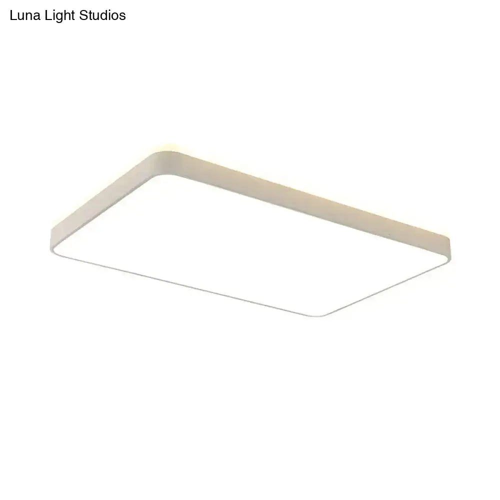 Led Acrylic Ceiling Lamp: Modern Simplicity Flush-Mounted Grey/White Warm/White Light - Bedroom