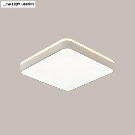 Led Acrylic Ceiling Lamp: Modern Simplicity Flush-Mounted Grey/White Warm/White Light - Bedroom