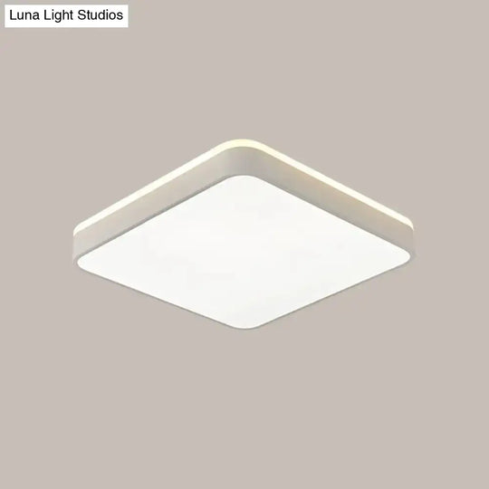 Led Acrylic Ceiling Lamp: Modern Simplicity Flush-Mounted Grey/White Warm/White Light - Bedroom