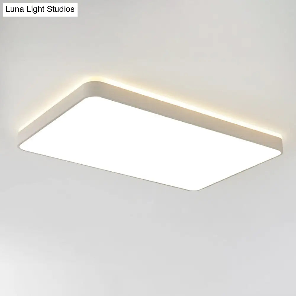 Led Acrylic Ceiling Lamp: Modern Simplicity Flush-Mounted Grey/White Warm/White Light - Bedroom