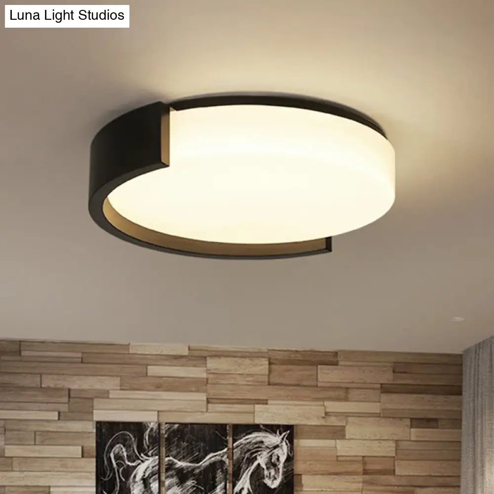 Led Acrylic Ceiling Light: Sleek Flush - Mount Fixture For Bedrooms