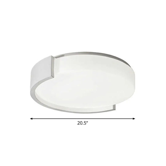Led Acrylic Ceiling Light: Sleek Flush - Mount Fixture For Bedrooms White / 20.5’