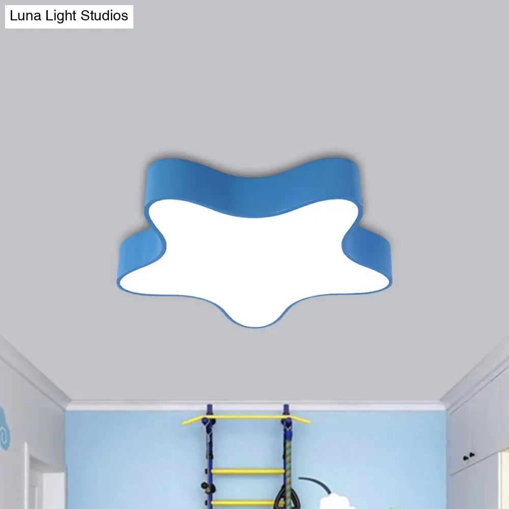 Led Acrylic Starfish Light Fixture For Kids’ Room - Colorful Flush Mount Recessed Lighting