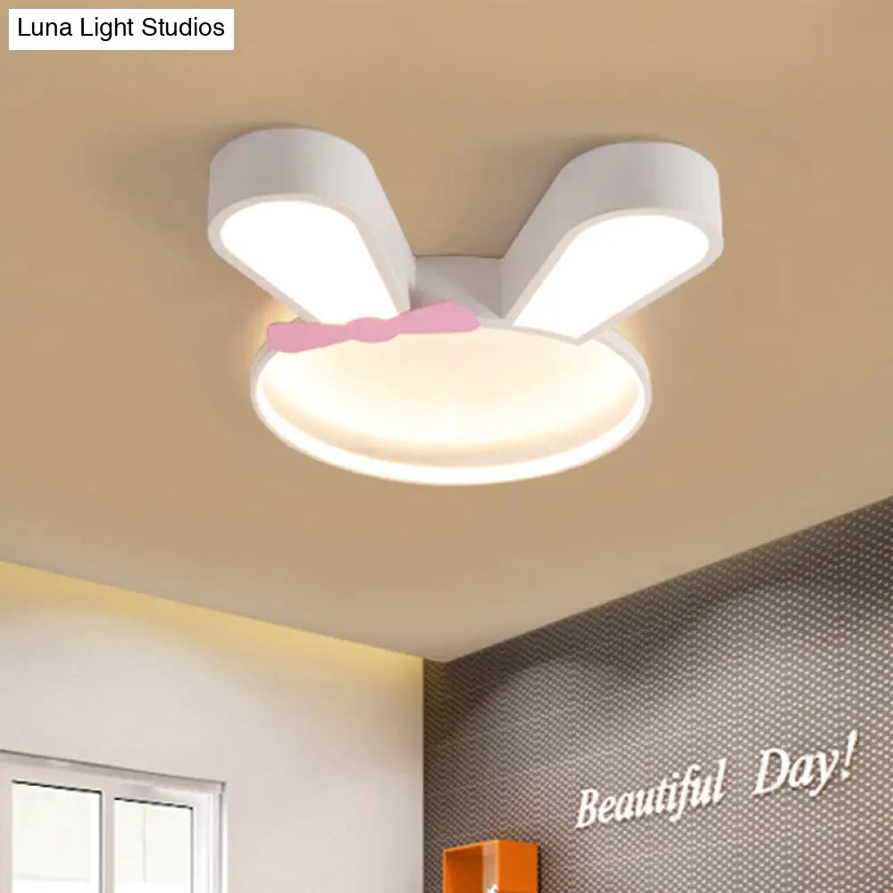 Led Bunny Outline Ceiling Light With Acrylic Shade - Warm/White White /