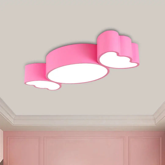 Led Candy Pendant Light For Children’s Room - Red/Pink/Yellow Flush Mount Ceiling Fixture With