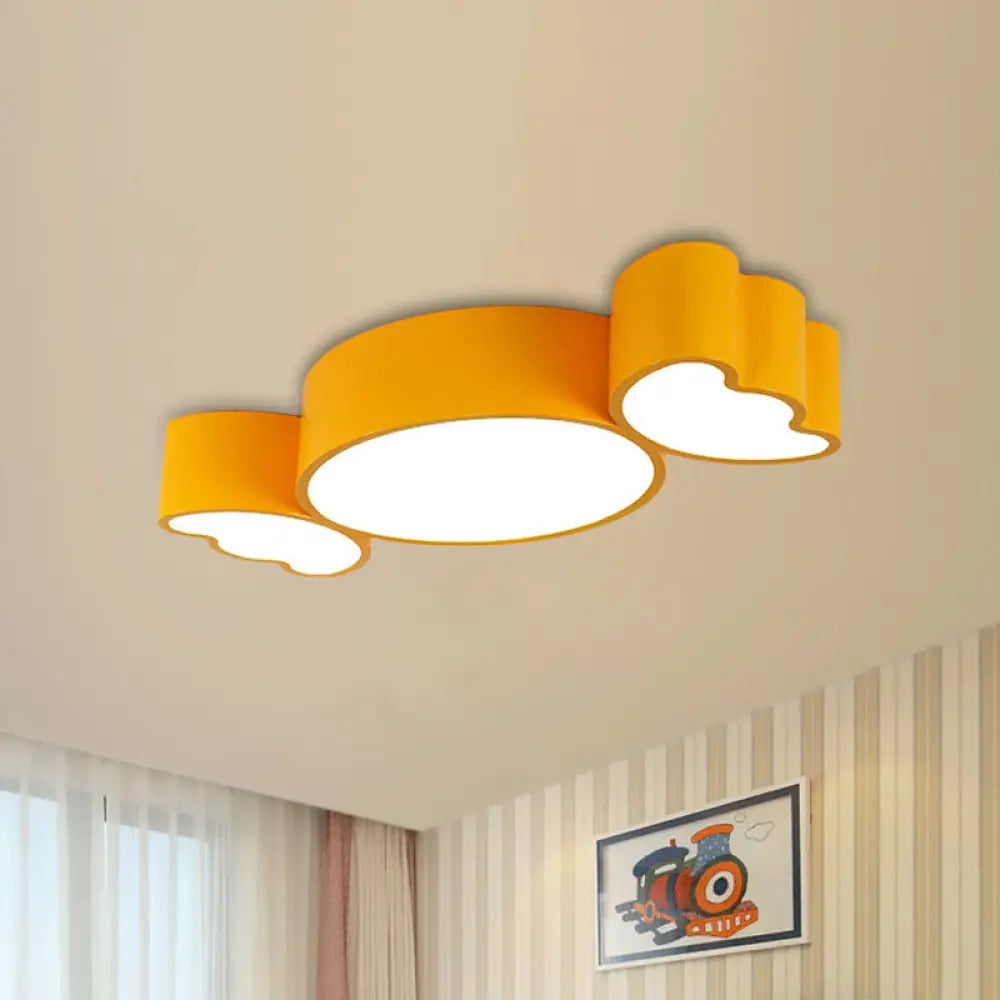 Led Candy Pendant Light For Children’s Room - Red/Pink/Yellow Flush Mount Ceiling Fixture With