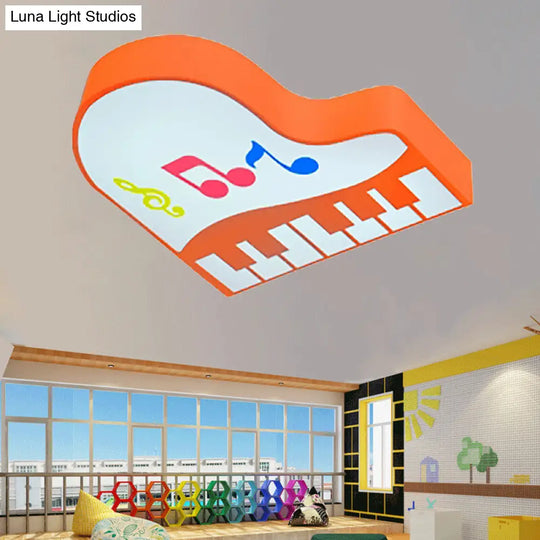 Led Cartoon Ceiling Light In Multiple Colors For Childrens Room - Warm/White Orange / White