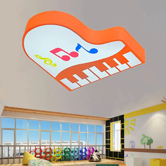 Led Cartoon Ceiling Light In Multiple Colors For Children’s Room - Warm/White Orange / White