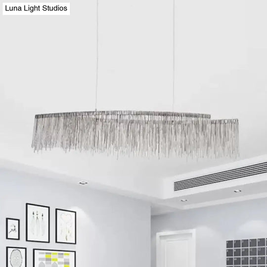 Modern Led Ceiling Chandelier Pendant With Aluminum Shade - Perfect For Living Room