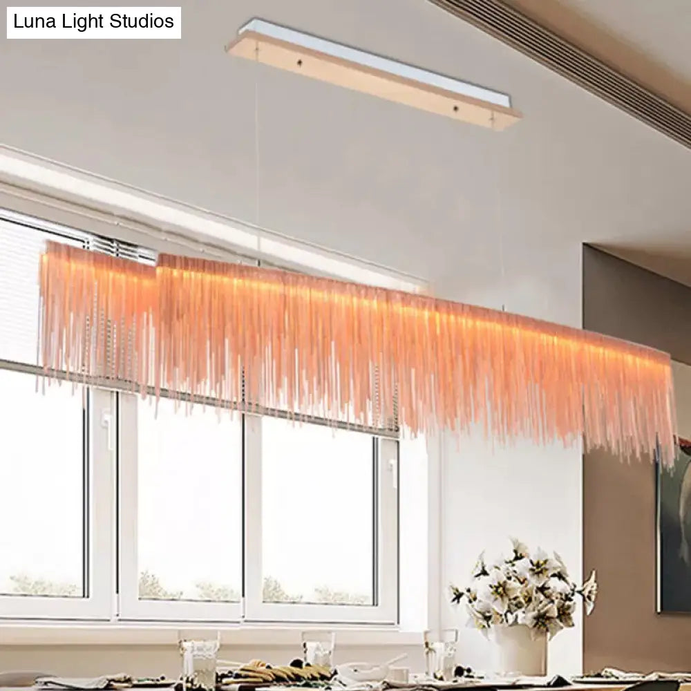 Modern Led Ceiling Chandelier Pendant With Aluminum Shade - Perfect For Living Room Rose Gold /