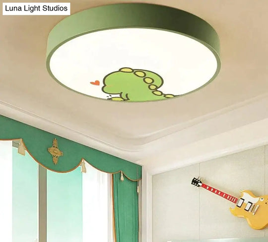 Led Ceiling Lamp Cartoon Kids Boy Girls’ Room Round Multicolor 18W Surface Mounted Lighting Fixtures