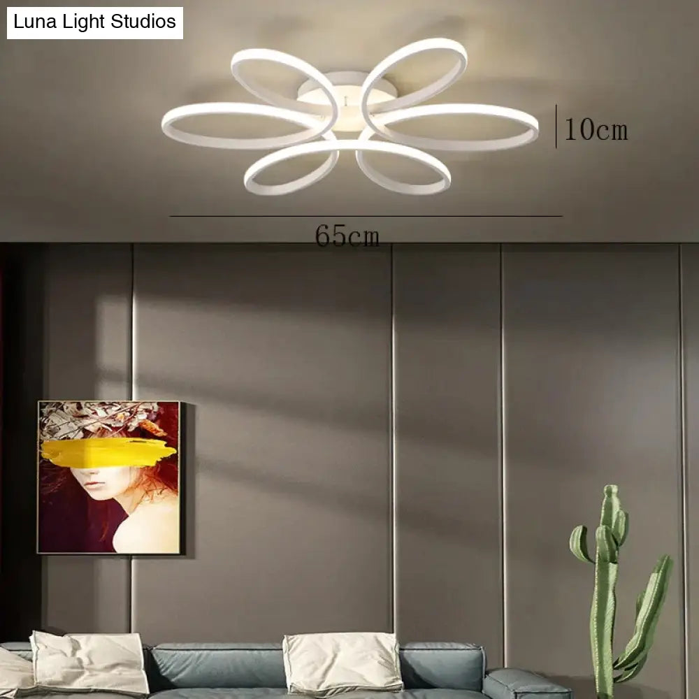 Led Ceiling Lamp Flower-Shaped Living Room Simple Study Hotel Light In The Bedroom