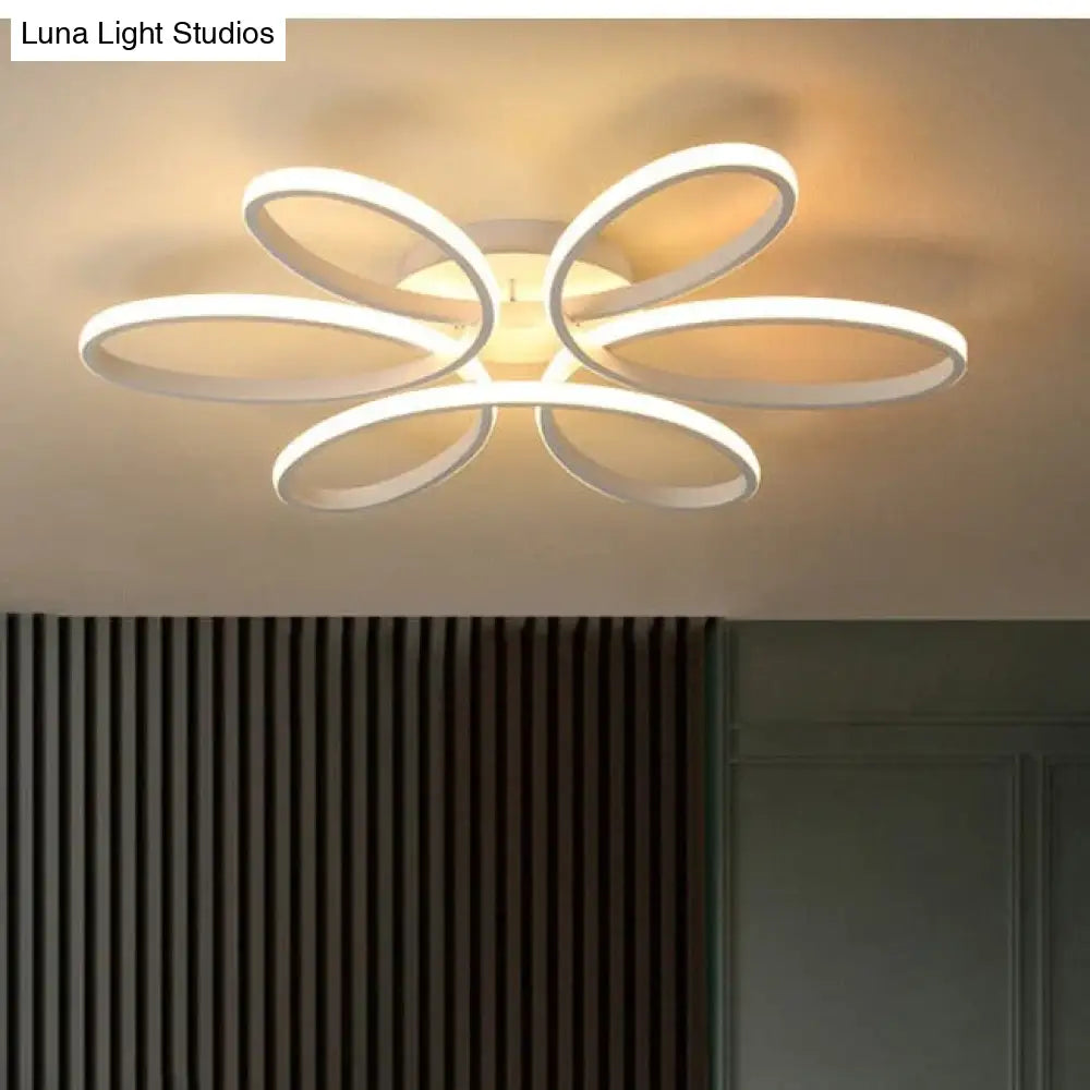 Led Ceiling Lamp Flower-Shaped Living Room Simple Study Hotel Light In The Bedroom